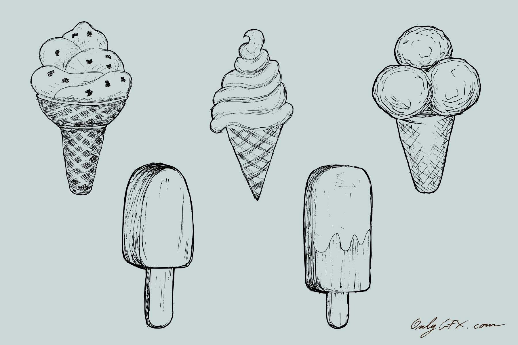 How to Draw Ice Cream