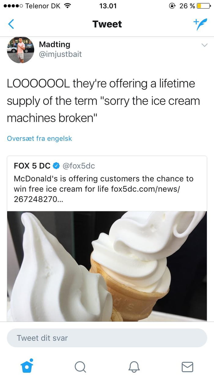 why are mcdonalds ice cream machines broken