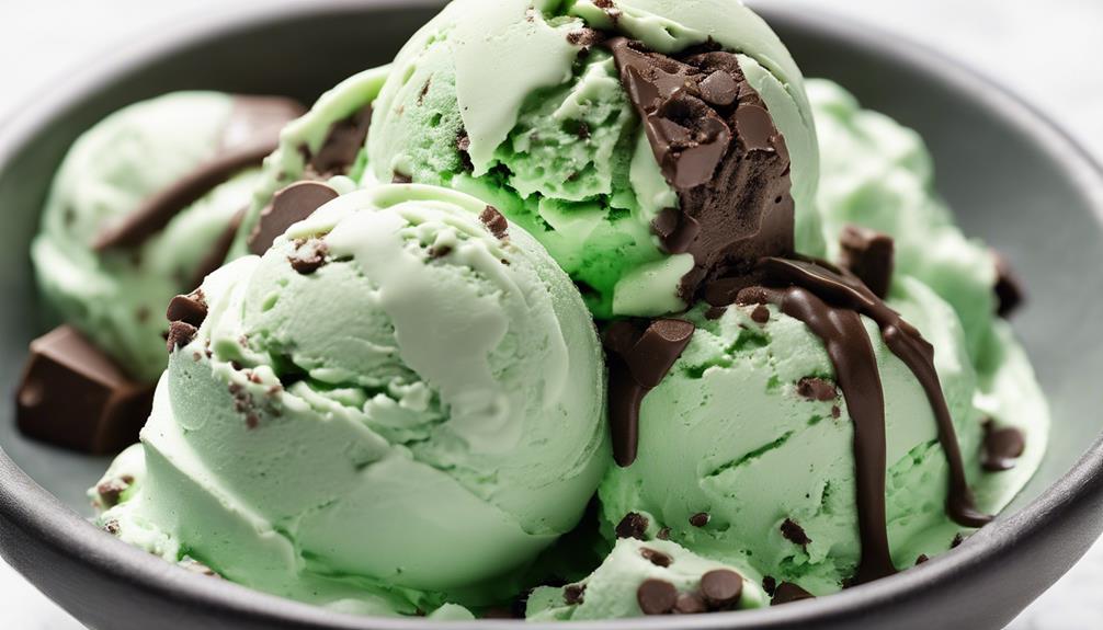 delicious minty ice cream