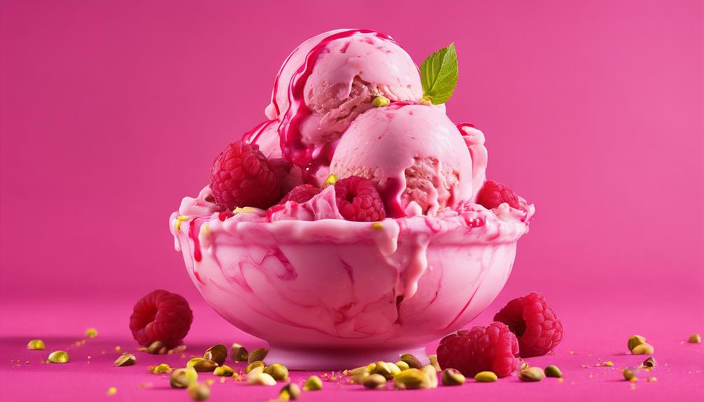 delicious raspberry ice cream
