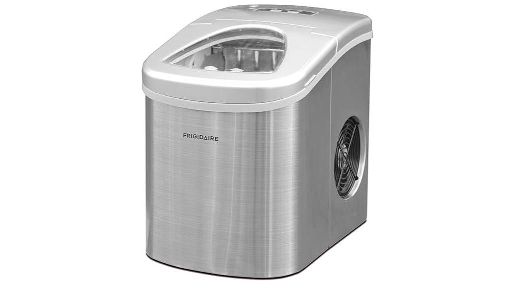 efficient frigidaire stainless ice maker