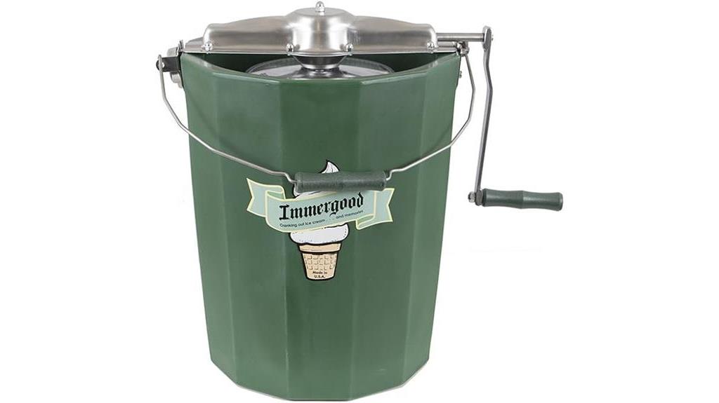 large stainless steel ice cream maker