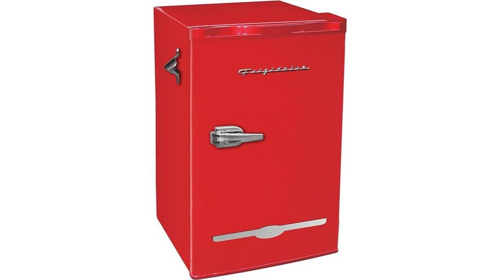 retro red frigidaire fridge