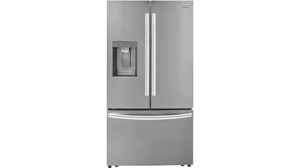 stylish stainless steel refrigerator