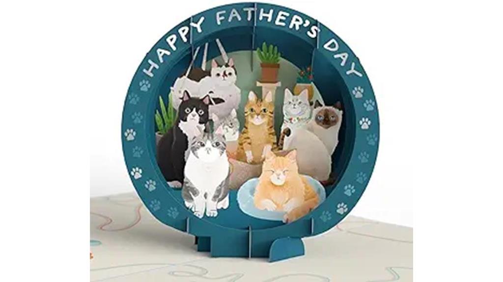cat themed father s day card