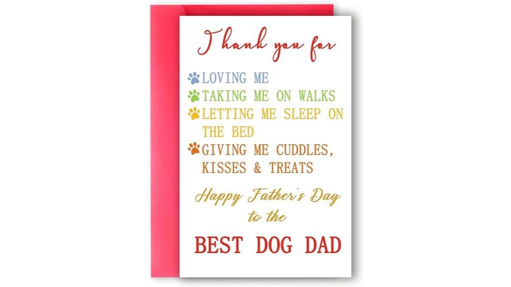 dog themed father s day card