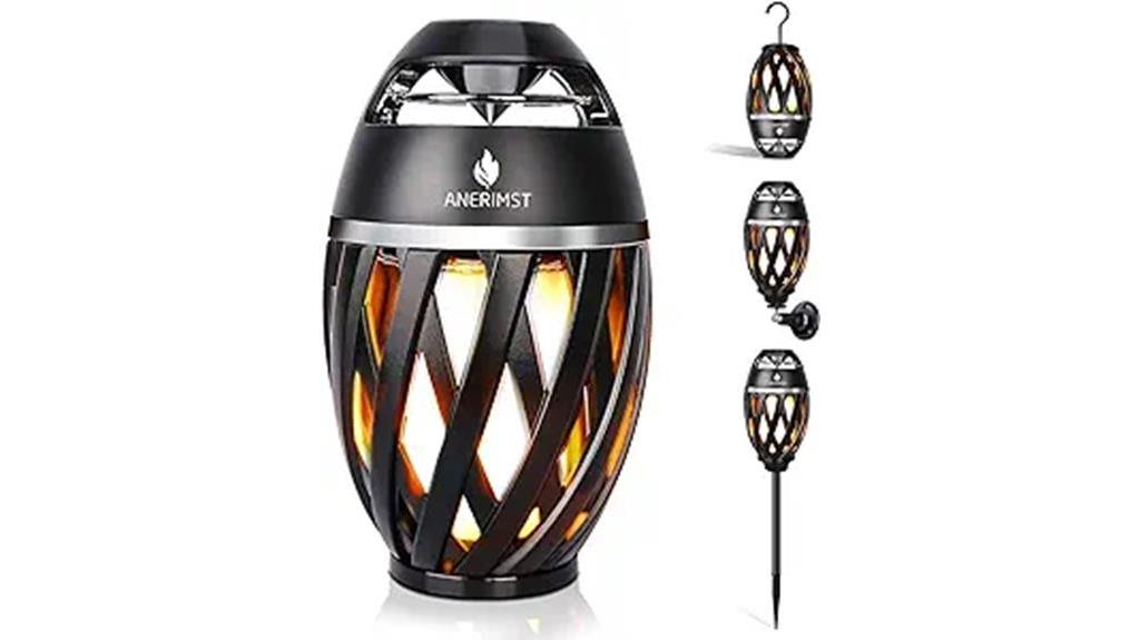 durable outdoor speaker with led torch