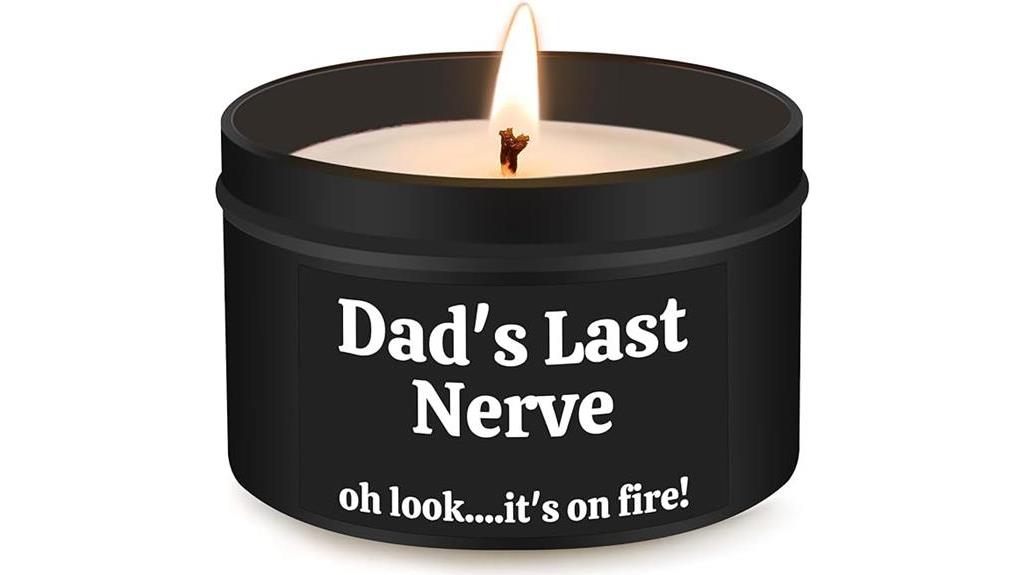 humorous candle for dad