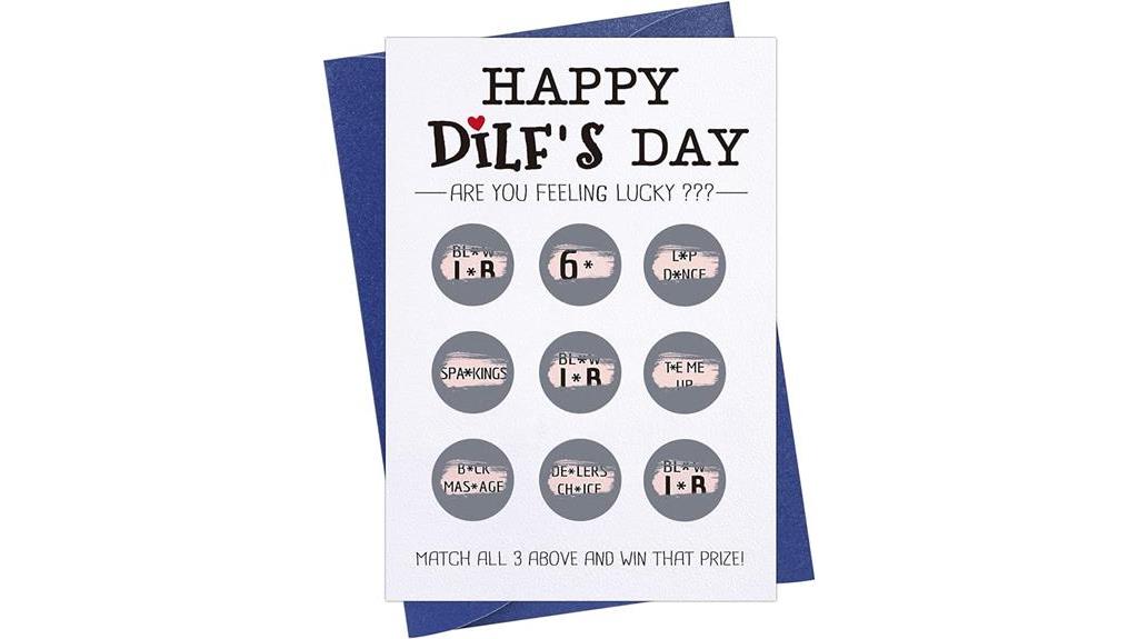 humorous scratch off card gift