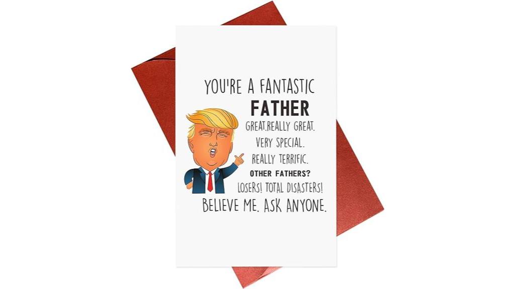 humorous trump themed dad card