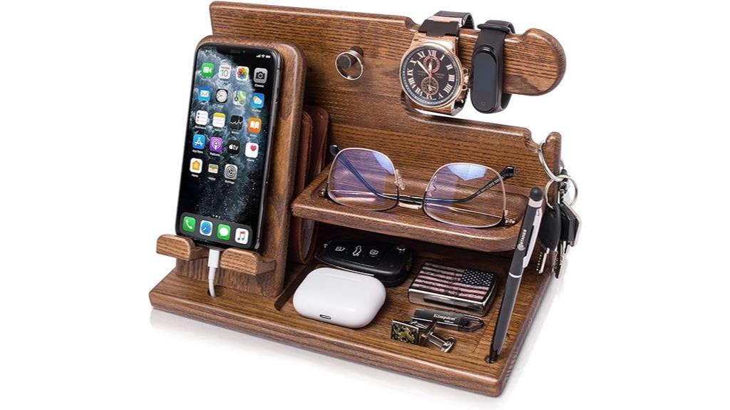 multi functional wooden organizer stand
