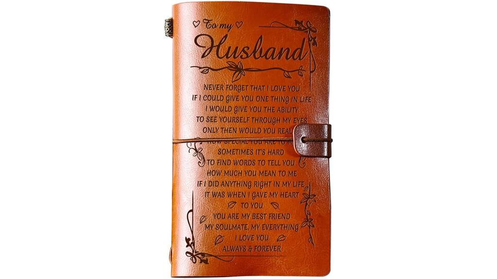 personalized leather journal gift