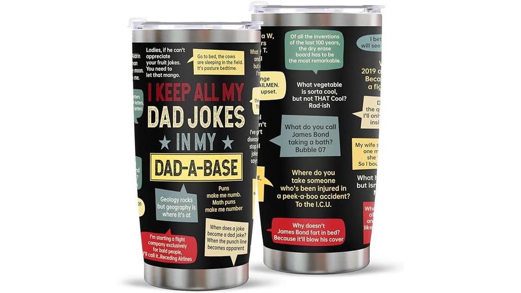 punny tumbler for dad