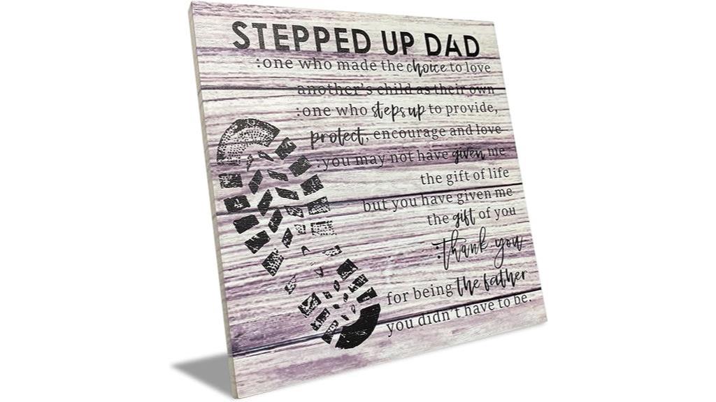 rustic sign celebrating father