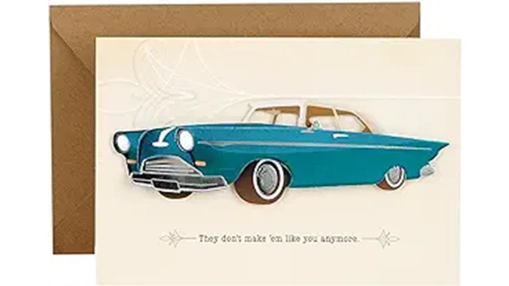 vintage car themed card