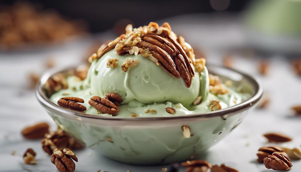 creamy pecan ice cream