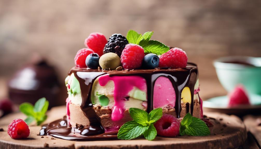 delicious gelato cake celebration