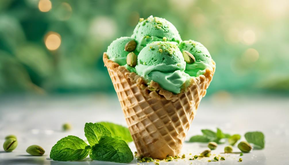 delicious green ice cream