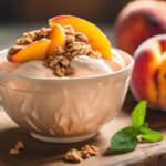 delicious peach frozen yogurt