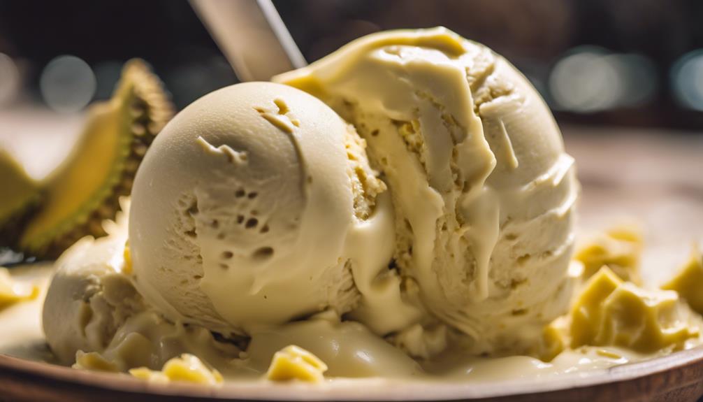 distinct durian ice cream