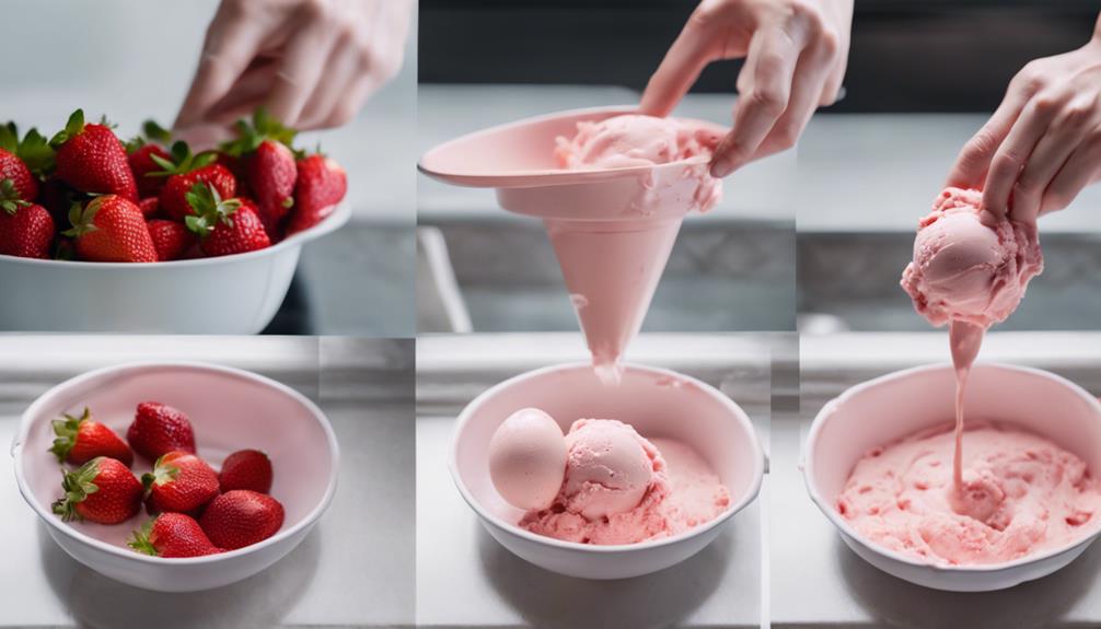 diy strawberry ice cream