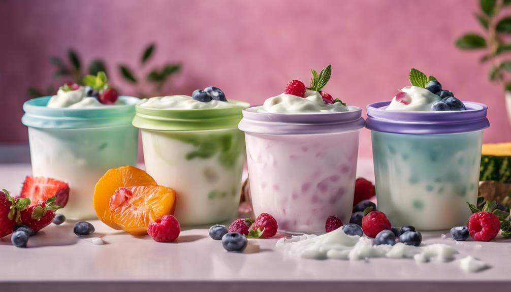 freezable yogurt varieties identified