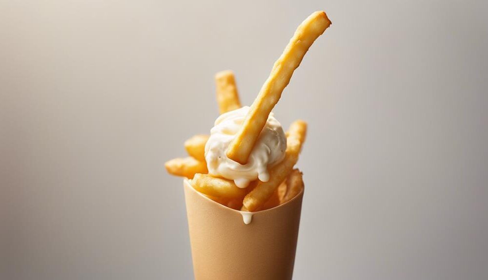 french fries and ice cream