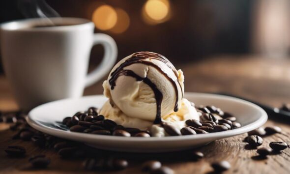 ice cream and coffee combo