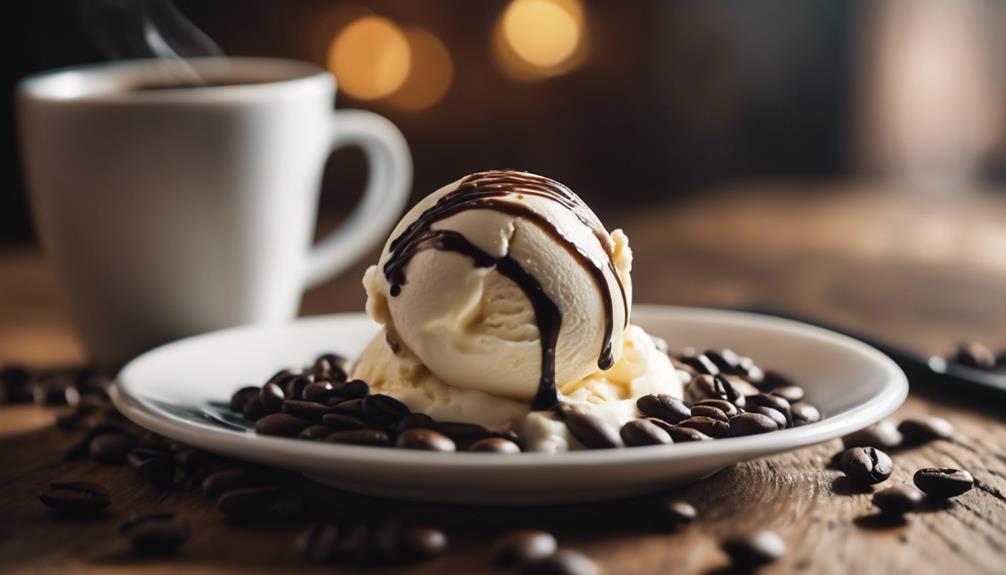 ice cream and coffee combo