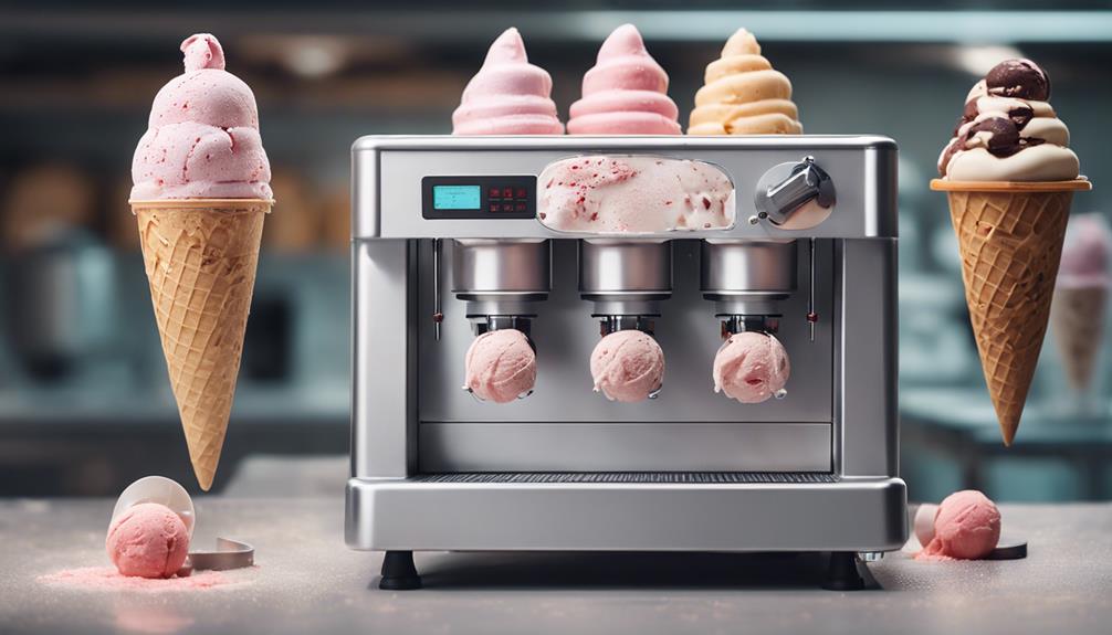 ice cream machine selection