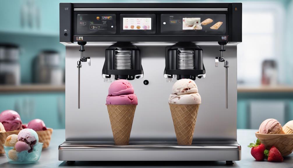 ice cream machine selection