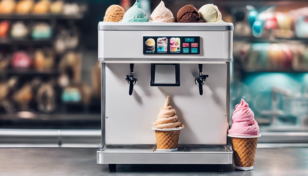 ice cream machine selection