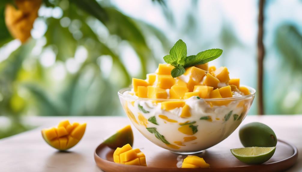 mango yogurt sugar lime