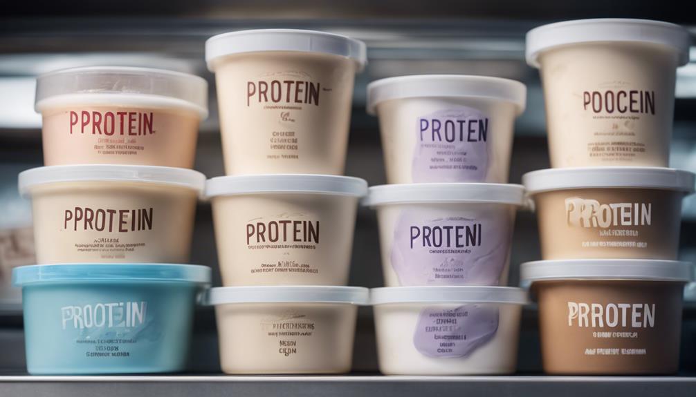 proper storage for protein ice cream