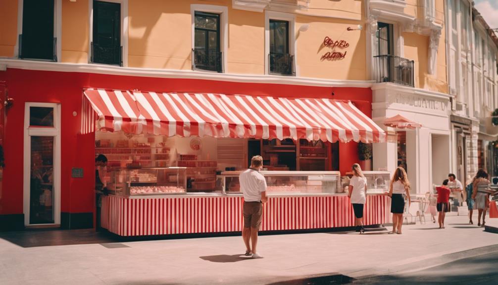 red circle ice cream