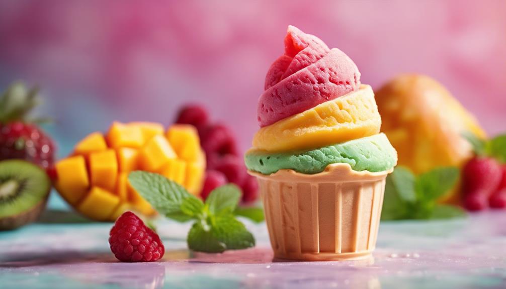 sweet and colorful desserts