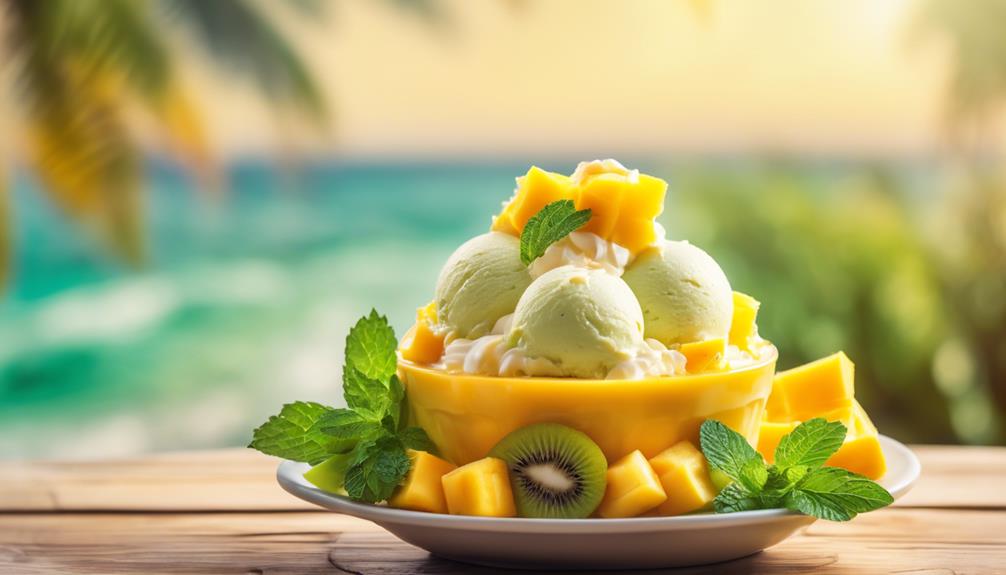 tropical mango frozen yogurt