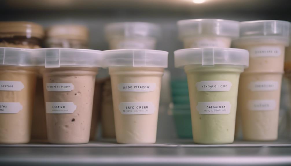 vegan ice cream storage