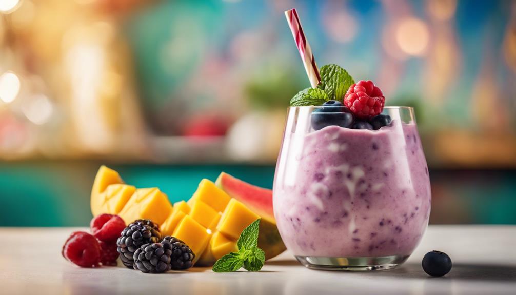 yogurt frozen fruit smoothie