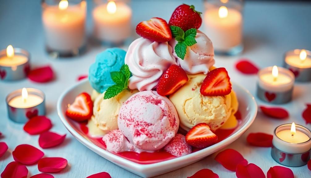 charming ice cream display