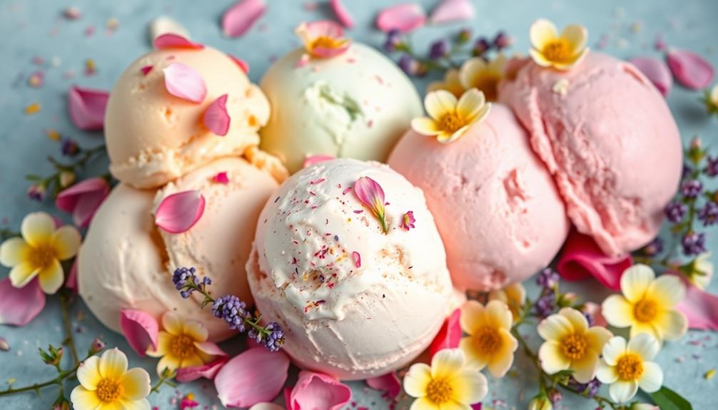 floral flavored frozen treats