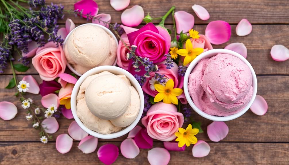 floral flavored ice cream