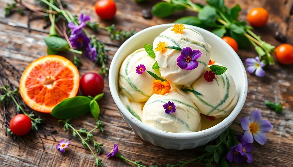 herb infused ice cream delights