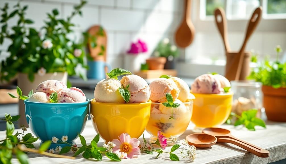 herb infused summer ice cream