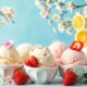 spring floral fruit ice cream