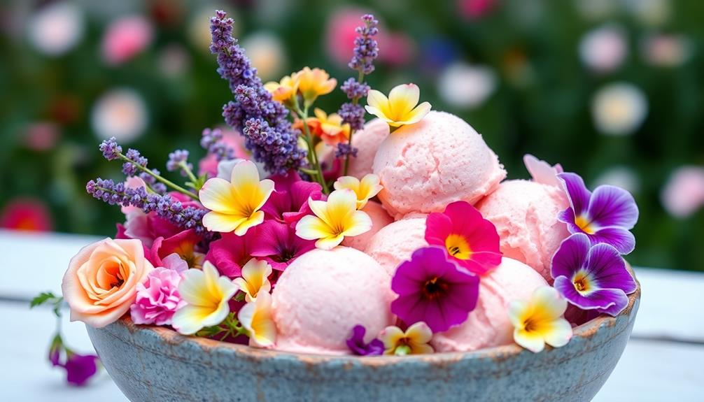 variety of edible flowers