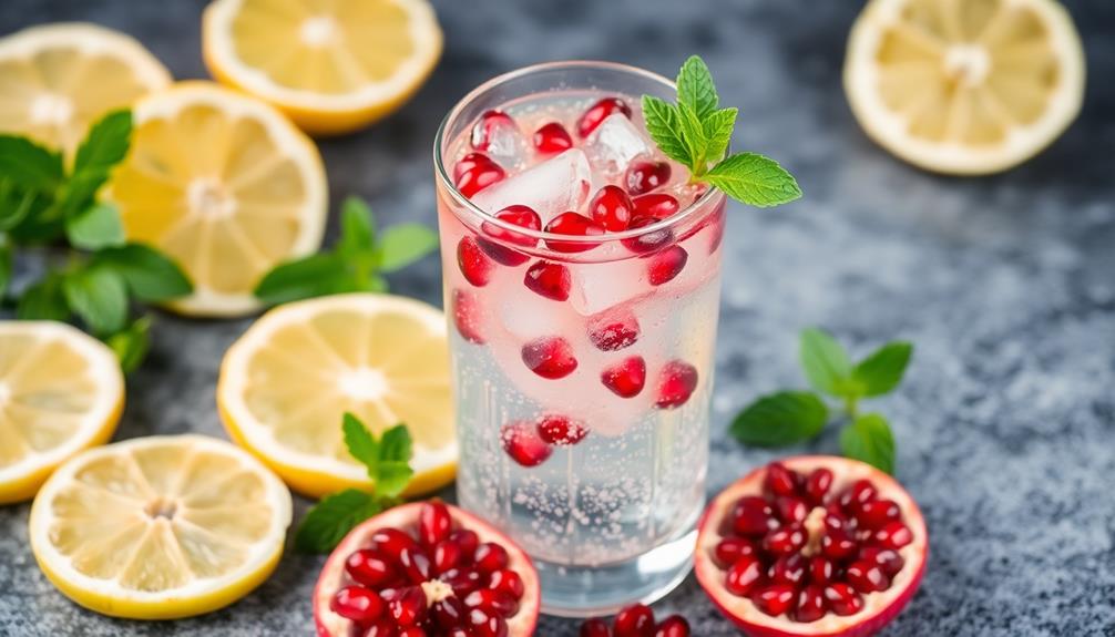 garnish using pomegranate arils