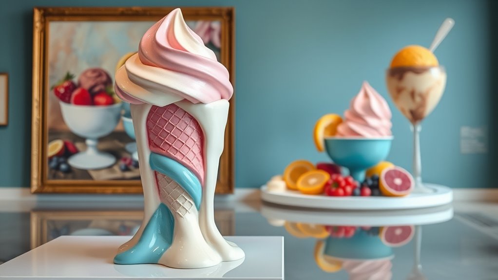 vibrant playful gelato art