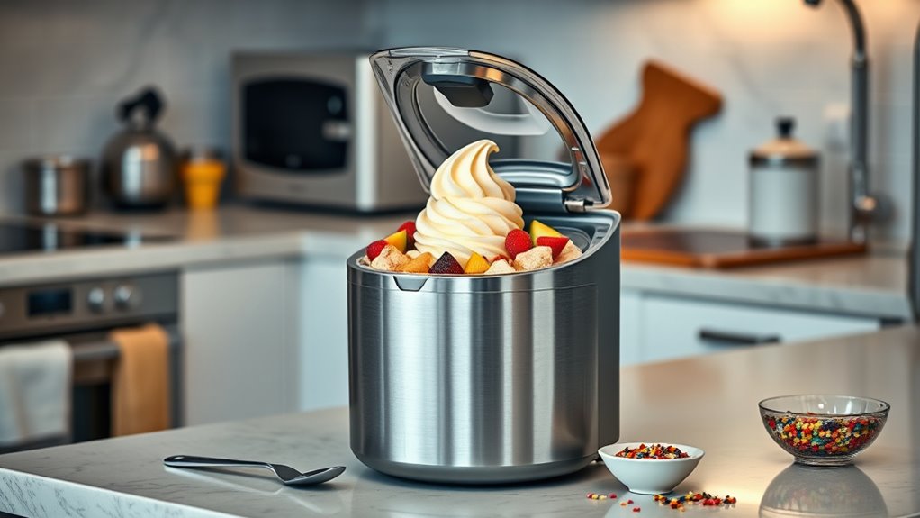compact portable versatile ice cream maker