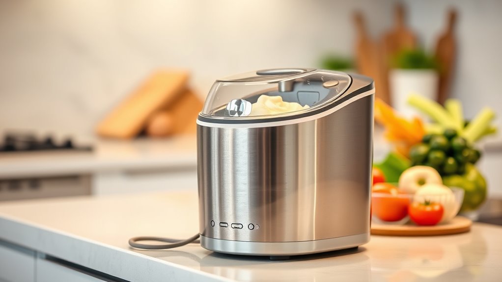 features for easy homemade ice cream